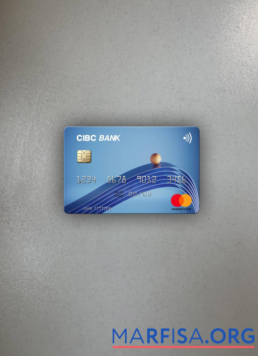 Blank USA CIBC Bank mastercard photolook front sample